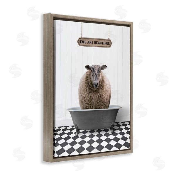 Stupell Industries Lettered And Lined | Ewe Are Beautiful Farmhouse Wall Art