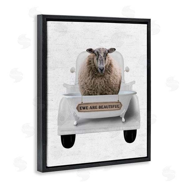 Stupell Industries Lettered And Lined | Ewe Are Beautiful Phrase Wall Art