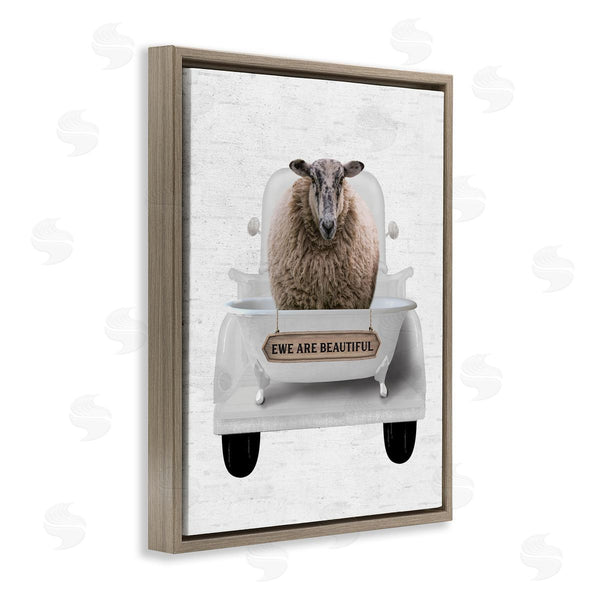 Stupell Industries Lettered And Lined | Ewe Are Beautiful Phrase Wall Art