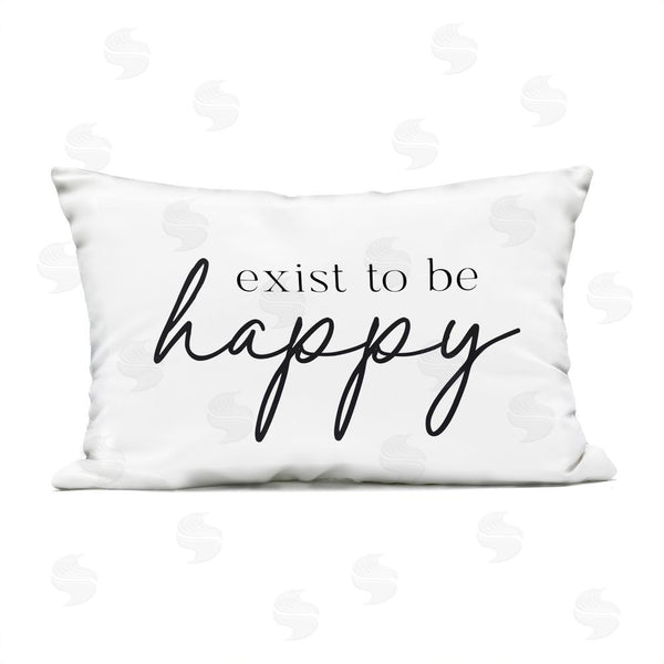 Stupell Industries Lettered And Lined | Exist To Be Happy Printed Throw Pillow