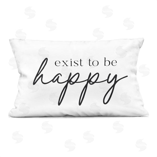 stupell industries Lettered and Lined | Exist To Be Happy Printed Throw Pillow