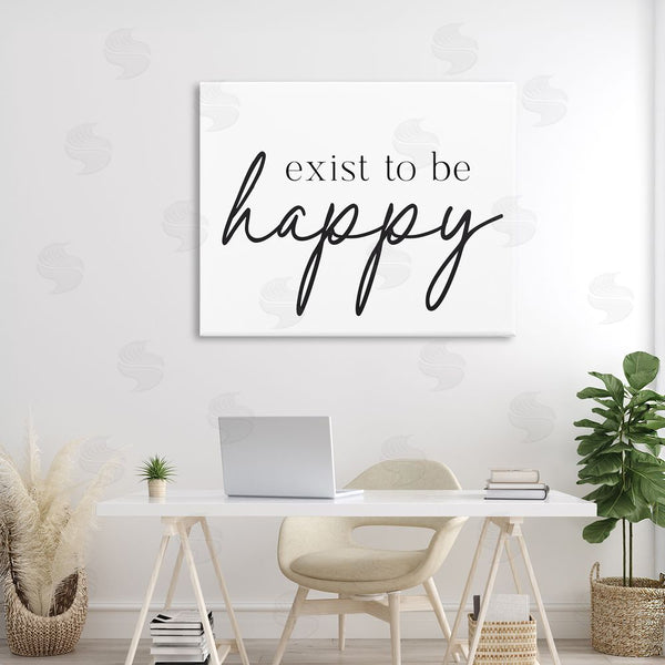 Stupell Industries Lettered And Lined | Exist To Be Happy Wall Art