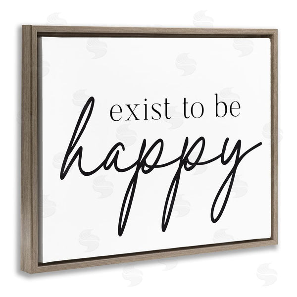 Stupell Industries Lettered And Lined | Exist To Be Happy Wall Art
