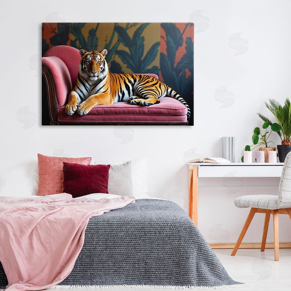 Stupell Industries Lettered And Lined | Exotic Tiger Lounging Wall Art