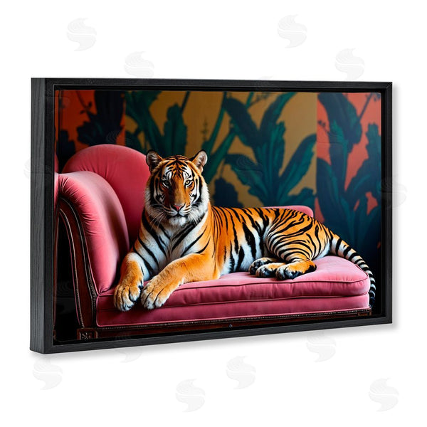 Stupell Industries Lettered And Lined | Exotic Tiger Lounging Wall Art