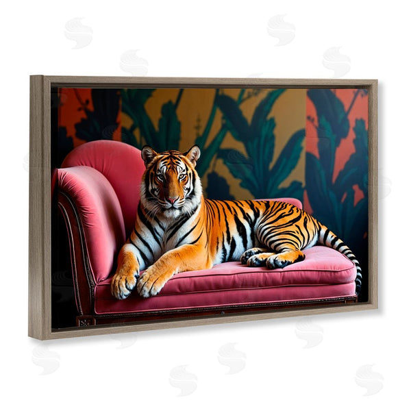 Stupell Industries Lettered And Lined | Exotic Tiger Lounging Wall Art