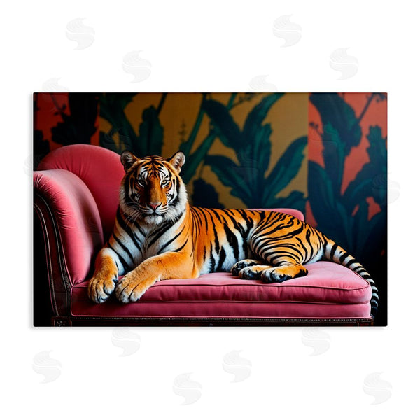 stupell industries Lettered and Lined | Exotic Tiger Lounging Wall Art