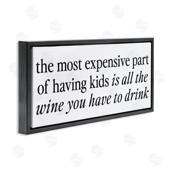 Stupell Industries Lettered And Lined | Expensive Kids Funny Wine Humor