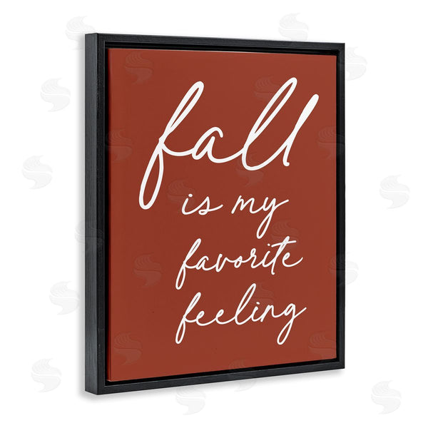 Stupell Industries Lettered And Lined | Fall Favorite Feeling Seasonal Autumn Calligraphy Phrase Wall Art