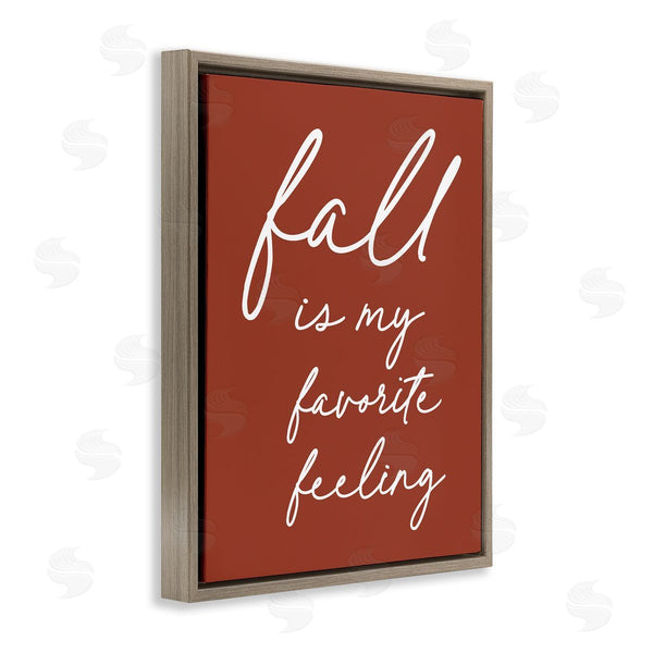 Stupell Industries Lettered And Lined | Fall Favorite Feeling Seasonal Autumn Calligraphy Phrase Wall Art