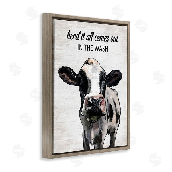 Stupell Industries Lettered And Lined | Farm Animal Laundry Pun Wall Art