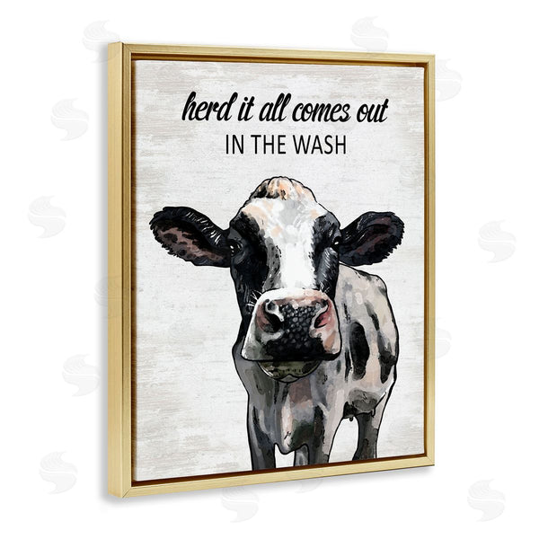Stupell Industries Lettered And Lined | Farm Animal Laundry Pun Wall Art