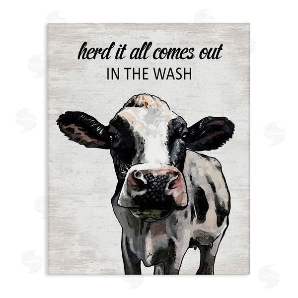 stupell industries Lettered and Lined | Farm Animal Laundry Pun Wall Art