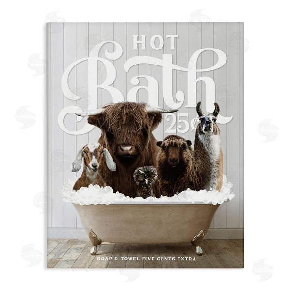 stupell industries Lettered and Lined | Farm Animals in Bath