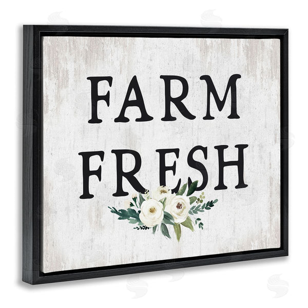 Stupell Industries Lettered And Lined | Farm Fresh With Roses
