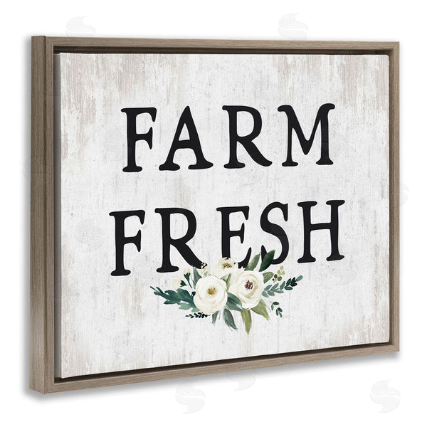Stupell Industries Lettered And Lined | Farm Fresh With Roses