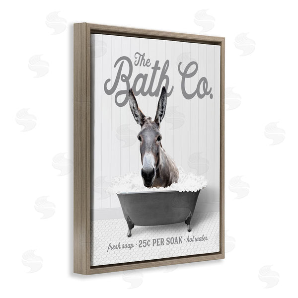 Stupell Industries Lettered And Lined | Farmhouse Donkey In Tub Wall Art
