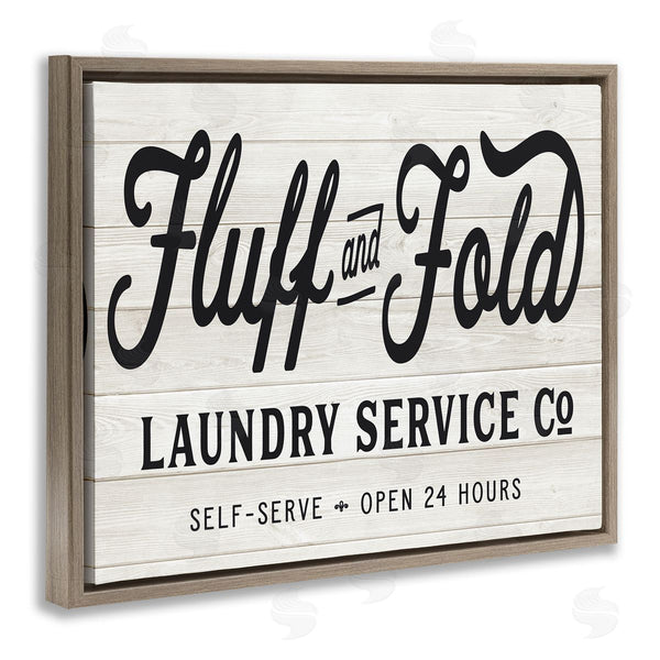 Stupell Industries Lettered And Lined | Farmhouse Fluff And Fold Laundry Advertisement Rustic Pattern Wall Art