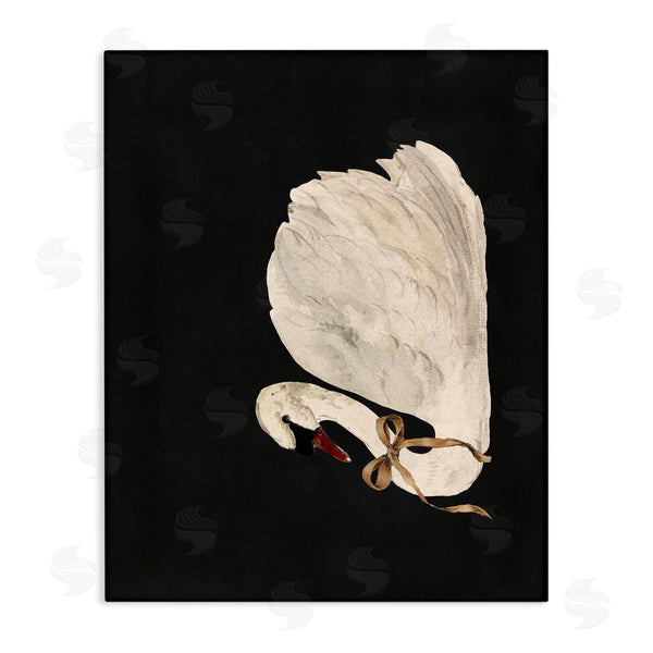 stupell industries Lettered and Lined | Festive Swan with Ribbon Wall Art