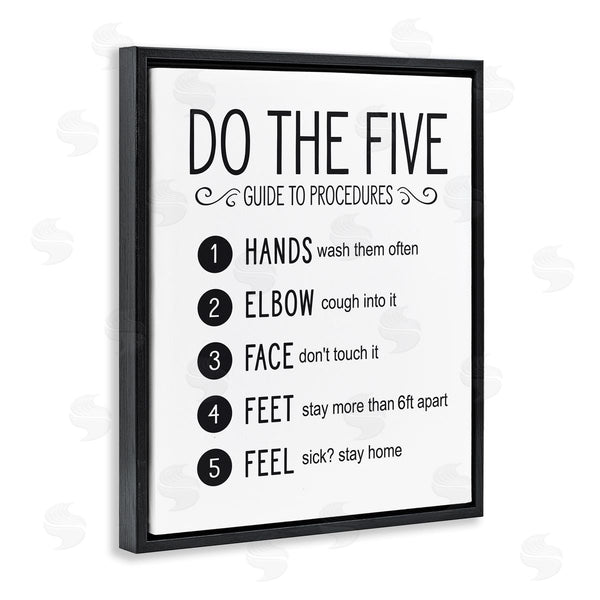 Stupell Industries Lettered And Lined | Five Procedures Of Cleanliness