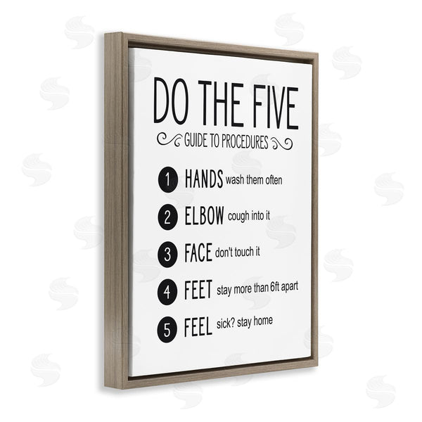 Stupell Industries Lettered And Lined | Five Procedures Of Cleanliness
