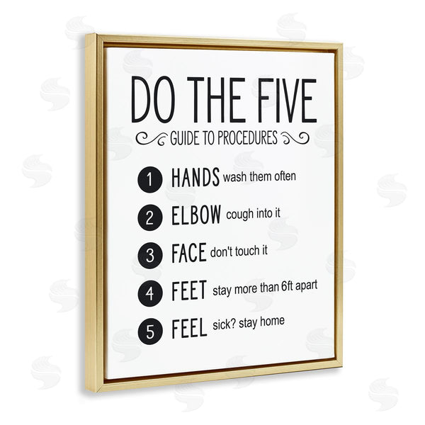 Stupell Industries Lettered And Lined | Five Procedures Of Cleanliness