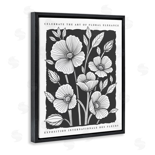 Stupell Industries Lettered And Lined | Floral Elegance Poster
