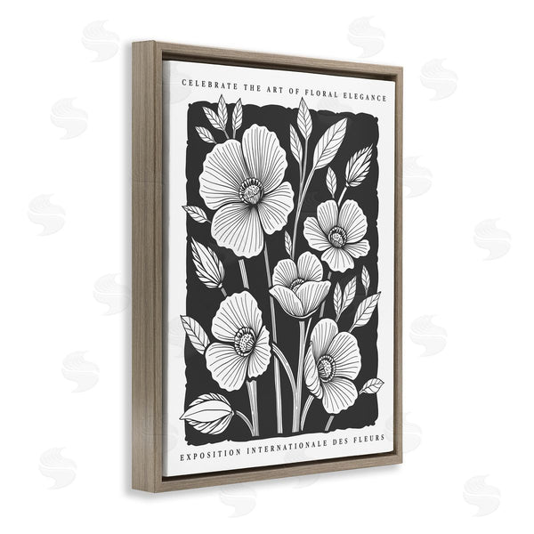 Stupell Industries Lettered And Lined | Floral Elegance Poster