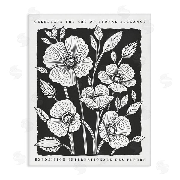 stupell industries Lettered and Lined | Floral Elegance Poster