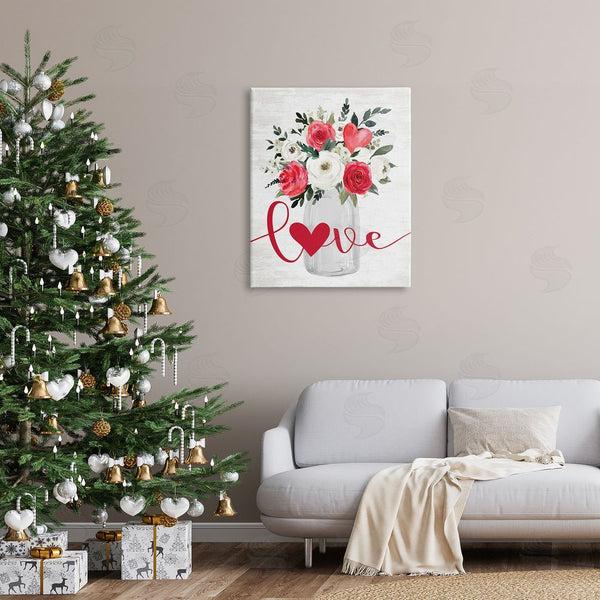 Stupell Industries Lettered And Lined | Floral Valentine's Love Bouquet Wall Art