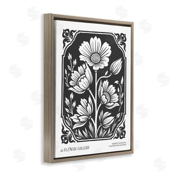 Stupell Industries Lettered And Lined | Florals With Vintage Border