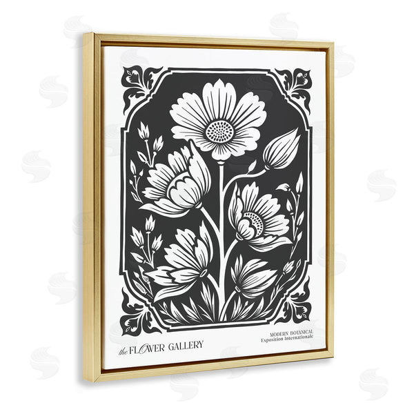 Stupell Industries Lettered And Lined | Florals With Vintage Border