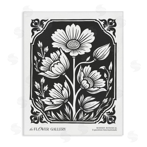 stupell industries Lettered and Lined | Florals with Vintage Border