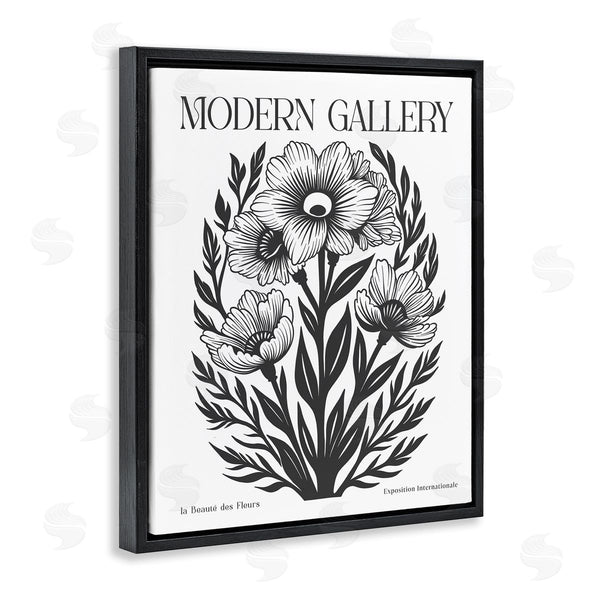 Stupell Industries Lettered And Lined | Flowers With Curved Ferns