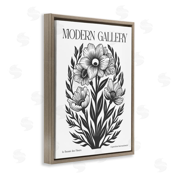 Stupell Industries Lettered And Lined | Flowers With Curved Ferns