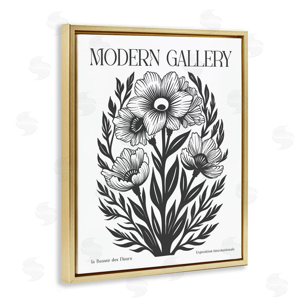 Stupell Industries Lettered And Lined | Flowers With Curved Ferns
