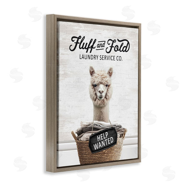Stupell Industries Lettered And Lined | Fluff & Fold Laundry Alpaca