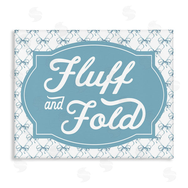 stupell industries Lettered and Lined | Fluff & Fold with Bow Pattern