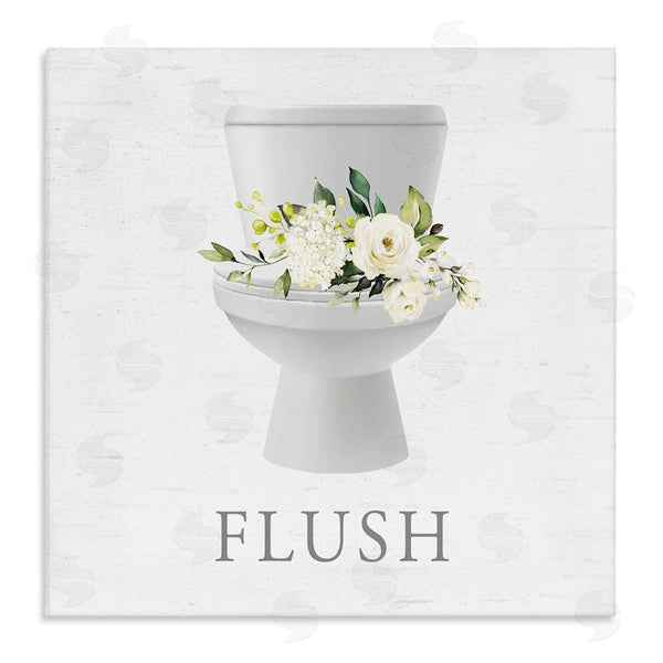 stupell industries Lettered and Lined | Flush Floral Toilet