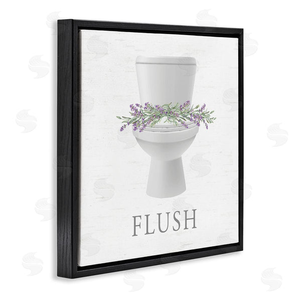 Stupell Industries Lettered And Lined | Flush Toilet & Lavender