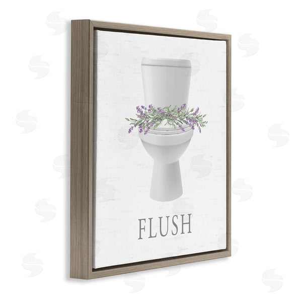 Stupell Industries Lettered And Lined | Flush Toilet & Lavender