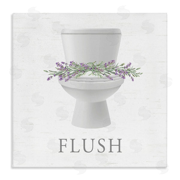 stupell industries Lettered and Lined | Flush Toilet & Lavender