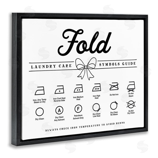 Stupell Industries Lettered And Lined | Fold Laundry Symbols Bow Detail