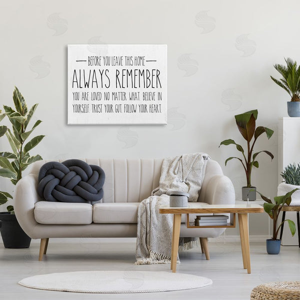 Stupell Industries Lettered And Lined | Follow Your Heart Motivational Quote Casual Phrase Wall Art
