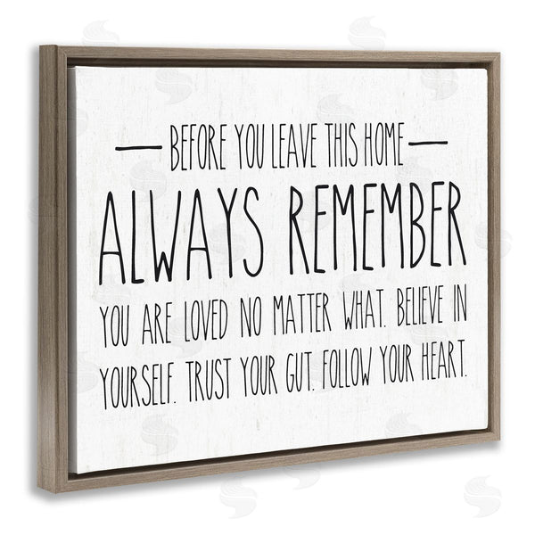 Stupell Industries Lettered And Lined | Follow Your Heart Motivational Quote Casual Phrase Wall Art