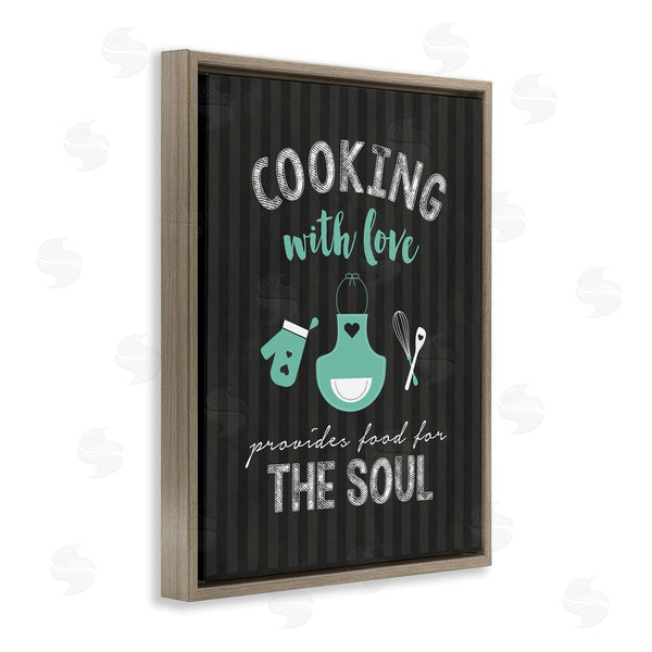 Stupell Industries Lettered And Lined | Food For Soul Black & Green Wall Art