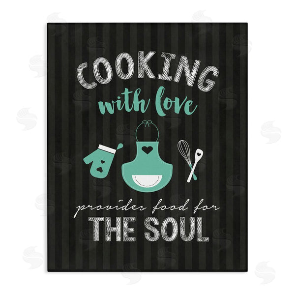 stupell industries Lettered and Lined | Food For Soul Black & Green Wall Art