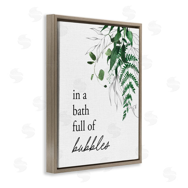 Stupell Industries Lettered And Lined | Forest Foliage Bubble Bath Wall Art