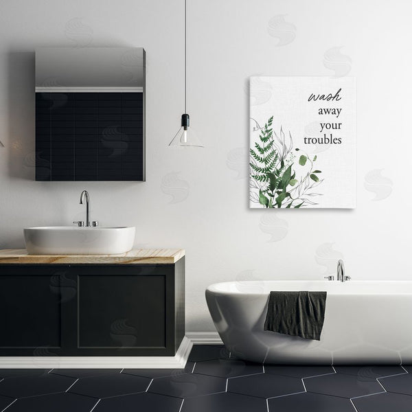 Stupell Industries Lettered And Lined | Forest Foliage Wash Away Wall Art