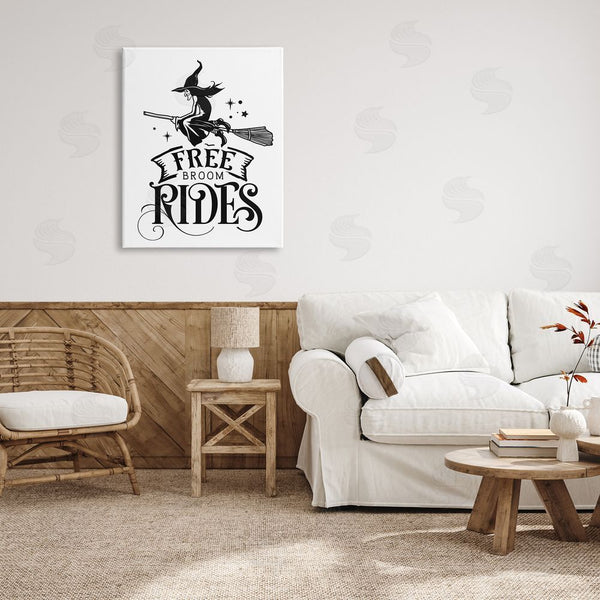 Stupell Industries Lettered And Lined | Free Broom Rides Sign Wall Art